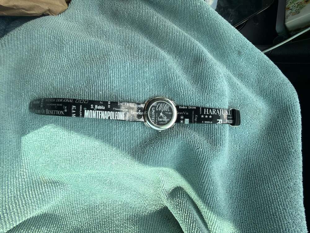 Vintage United Colors of Benetton by Bulova 'Time of the World' Graphic Watch